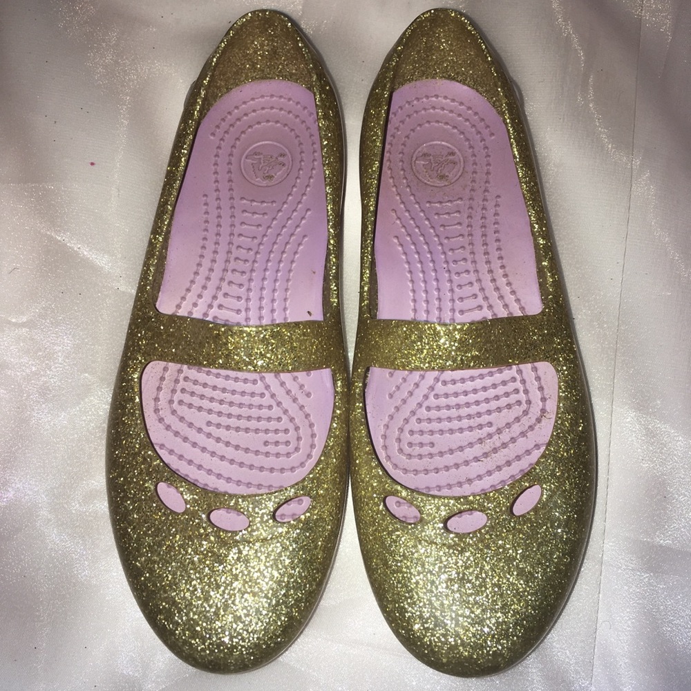 Crocs size 13 glitter Mary Jane